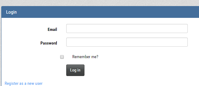 Safe Hotline login screen