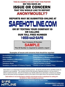 Compliance Hotline Vendor Poster